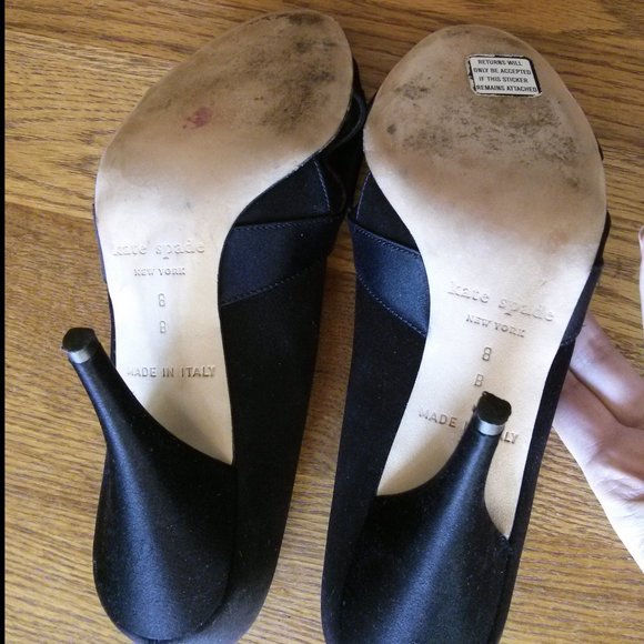 Kate Spade Satin Hera Open Toe Heels Size 8 - Picture 13 of 15